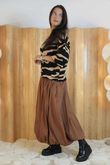 Robanne soft Stretch Party Knit Zebra Black Camel /14=